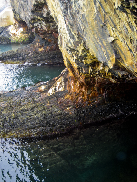 Cliffside caves, The Ovens, NS