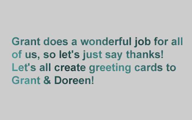 Card for Grant