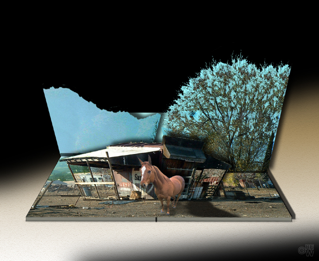 Stable pop-up book