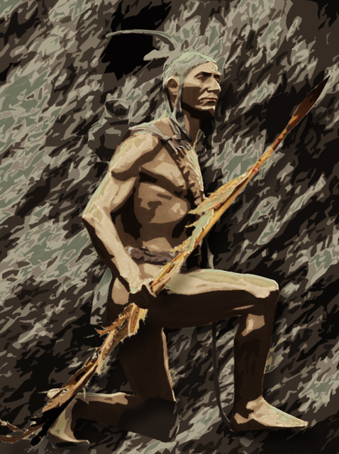 Indian & spear