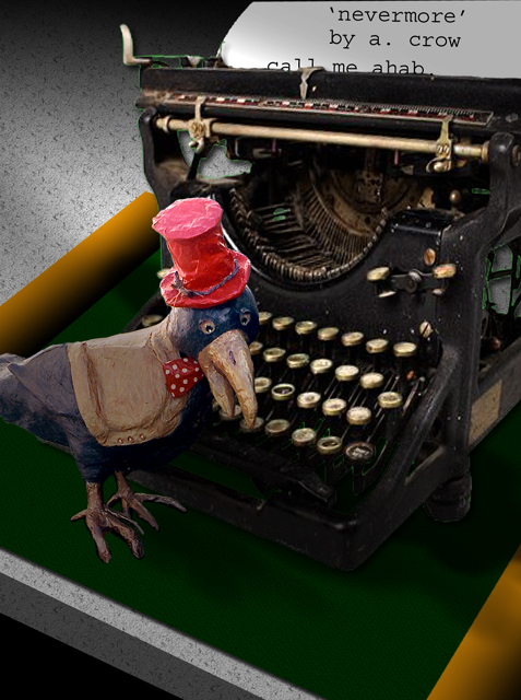 Crow & typewriter
